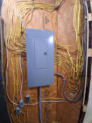 New 200 amp Electrical panel box completed by residential electrical contractor in Wellsville NY