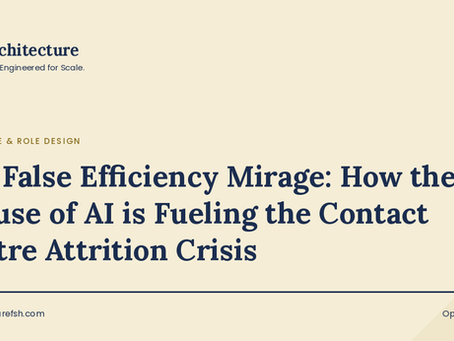 The False Efficiency Mirage: How the Misuse of AI is Fueling the Contact Centre Attrition Crisis