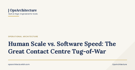 Human Scale vs. Software Speed: The Great Contact Centre Tug-of-War (And How to Play It)