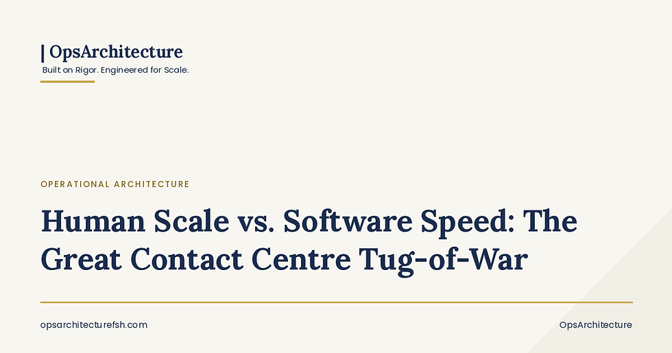 Human Scale vs. Software Speed: The Great Contact Centre Tug-of-War (And How to Play It)