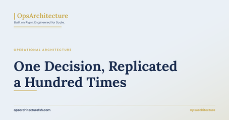 One Decision, Replicated a Hundred Times