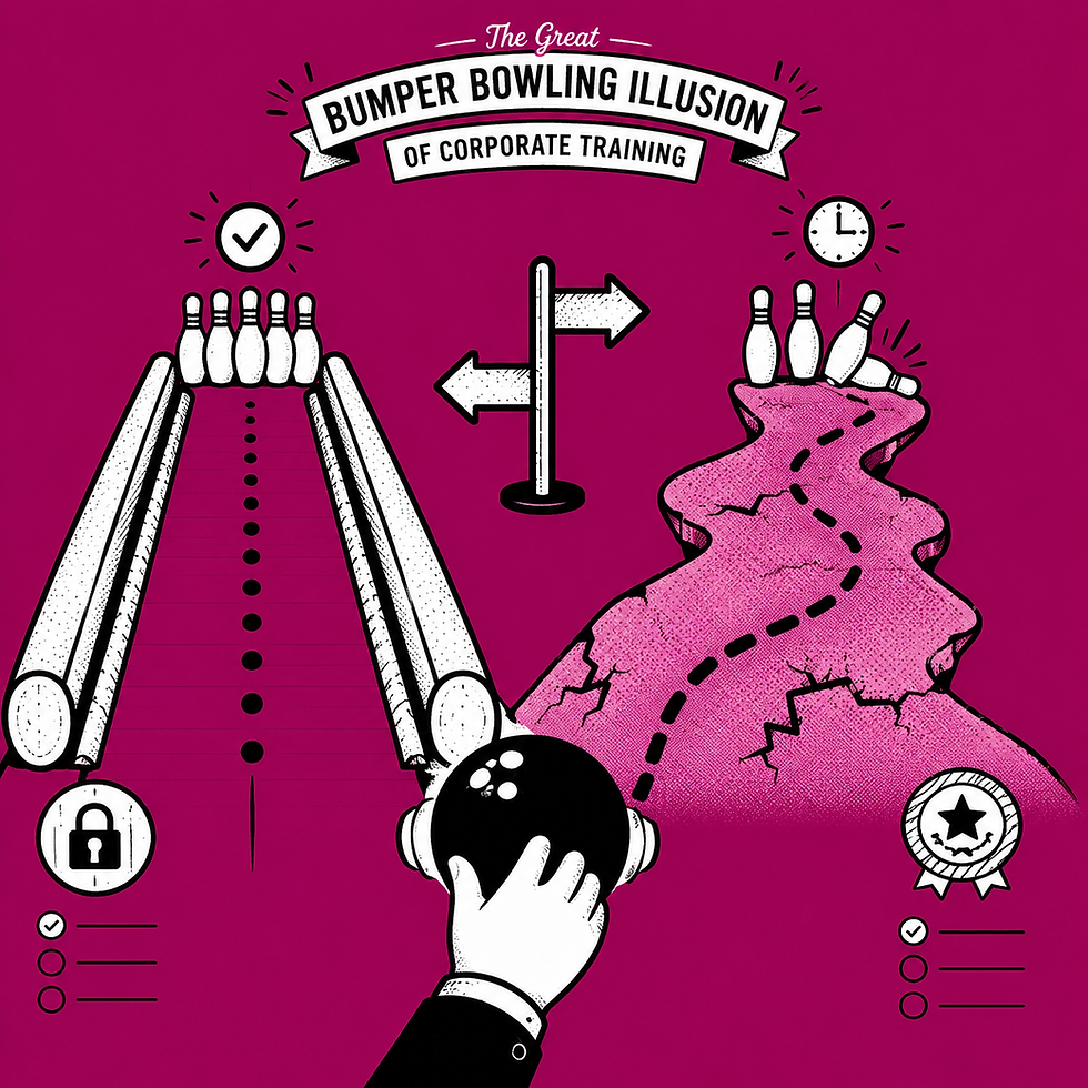 The Great Bumper Bowling Illusion of Corporate Training