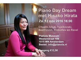 piano concert, Hisako, Amsterdam, pianist, Pianola museum, classic