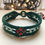Thumbnail: Handmade macrame festive diamond style beaded bracelet