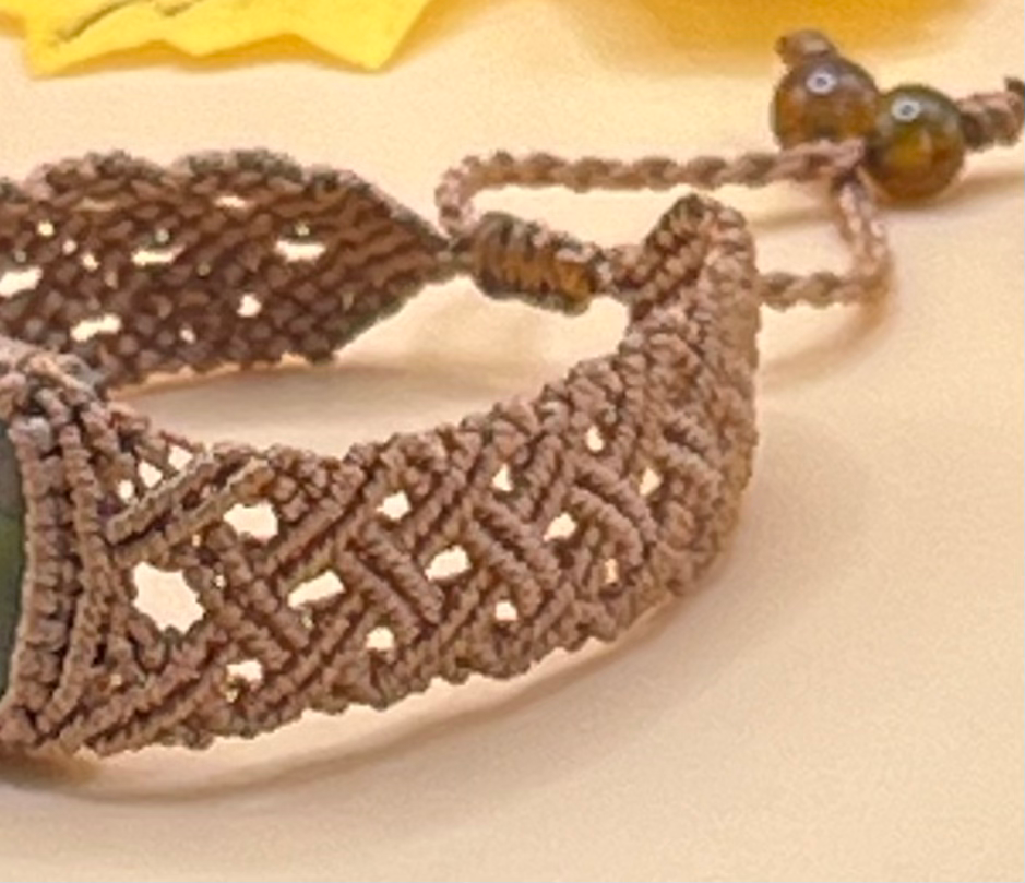 Thumbnail: Handmade macrame fruit jasper bracelet