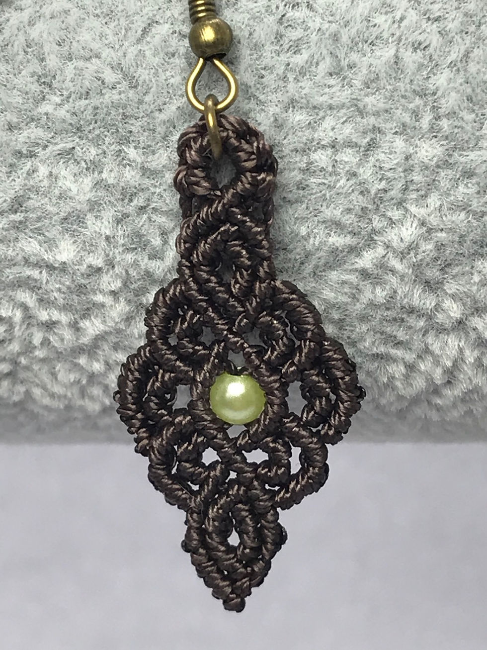 Thumbnail: Handmade macrame filigree style earrings