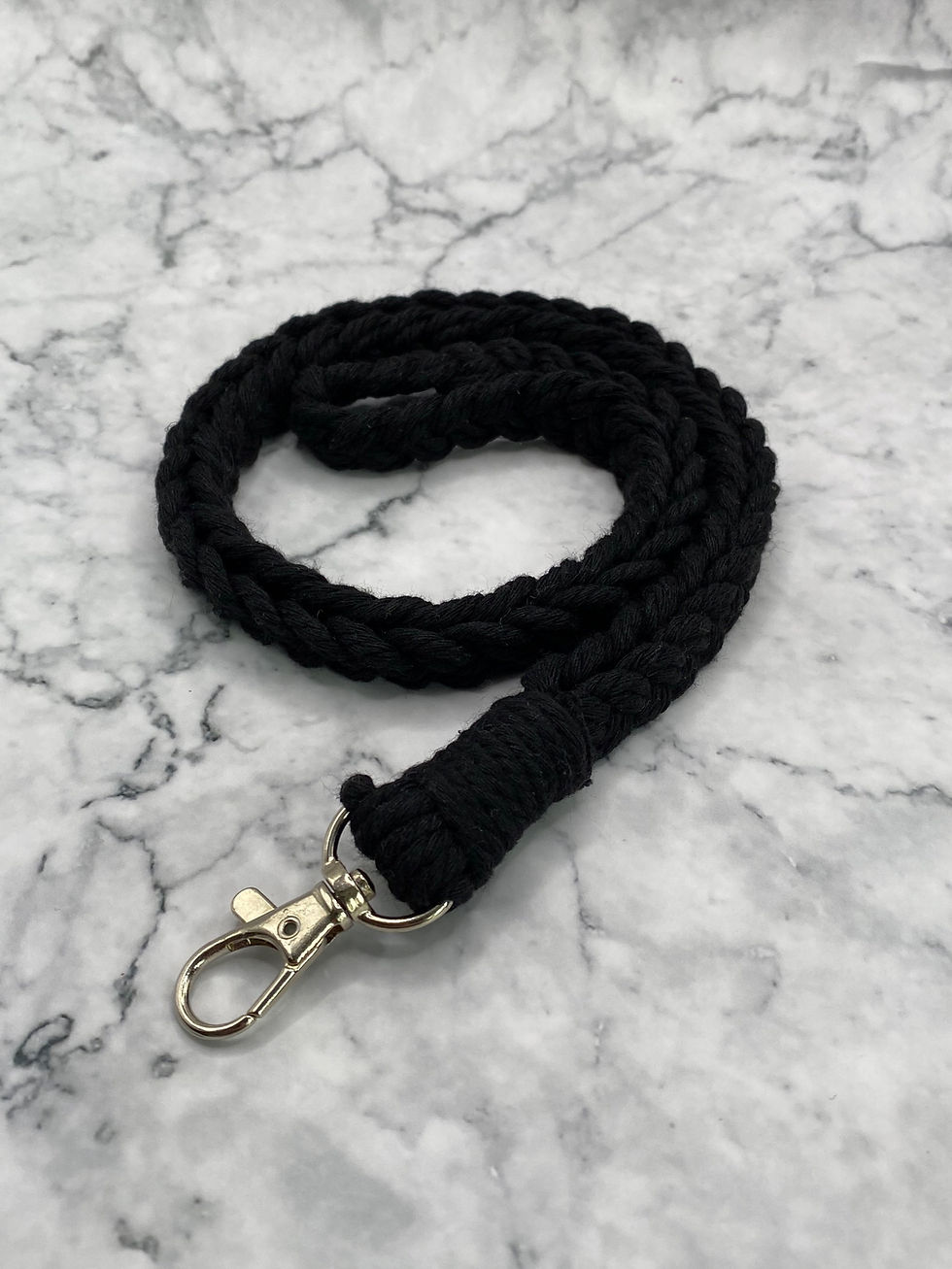Thumbnail: Handmade macrame chunky braided lanyard