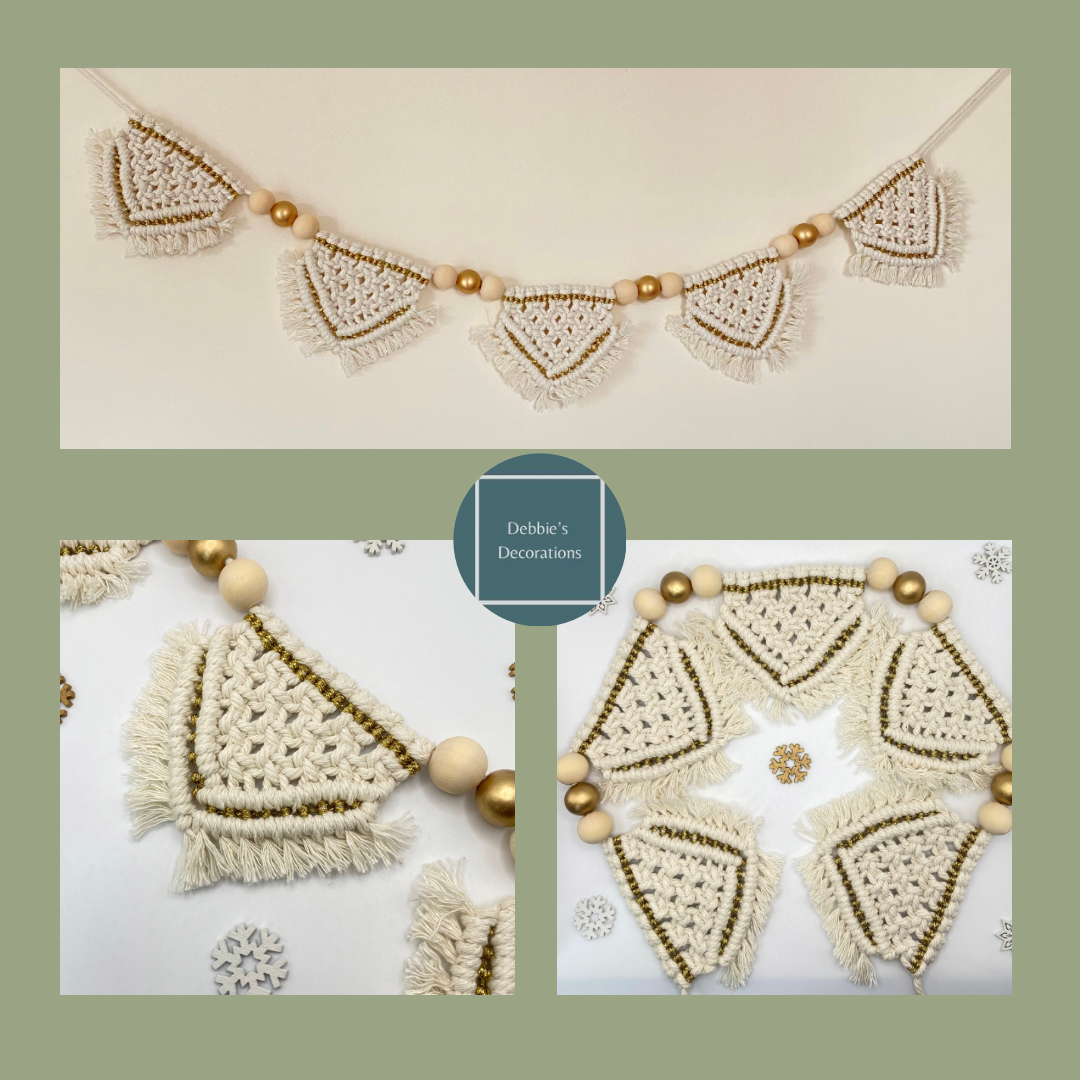 Handmade macrame bunting 