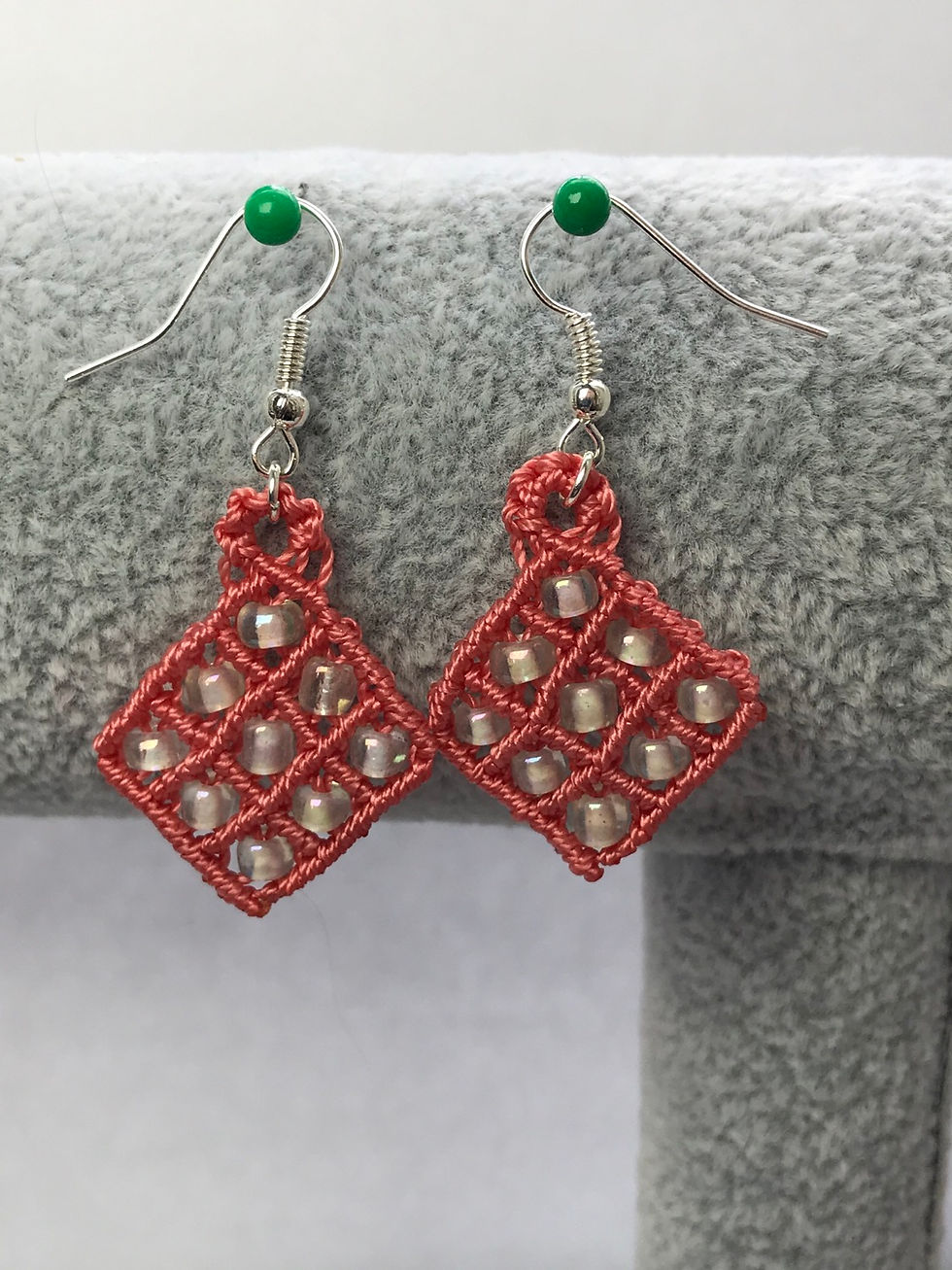 Thumbnail: Handmade macrame funky beaded summer bracelet & earring set