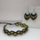 Thumbnail: handmade macrame summer set bracelet earrings yellow white pink blue