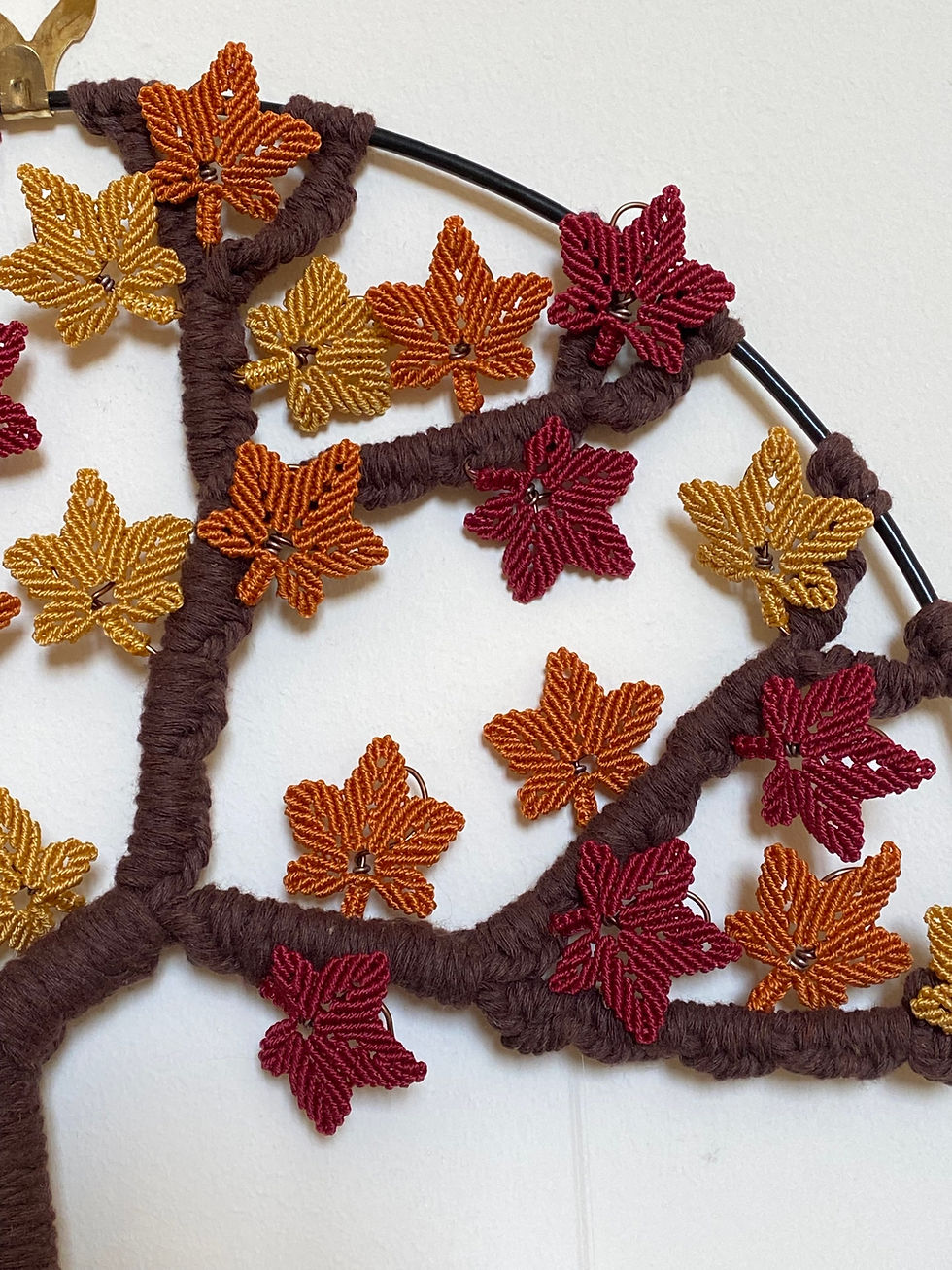 Thumbnail: Handmade macrame “falling leaves” wall hanging 