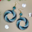 Thumbnail: Handmade macrame hoop earrings