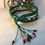 Thumbnail: Handmade macrame festive diamond style beaded bracelet
