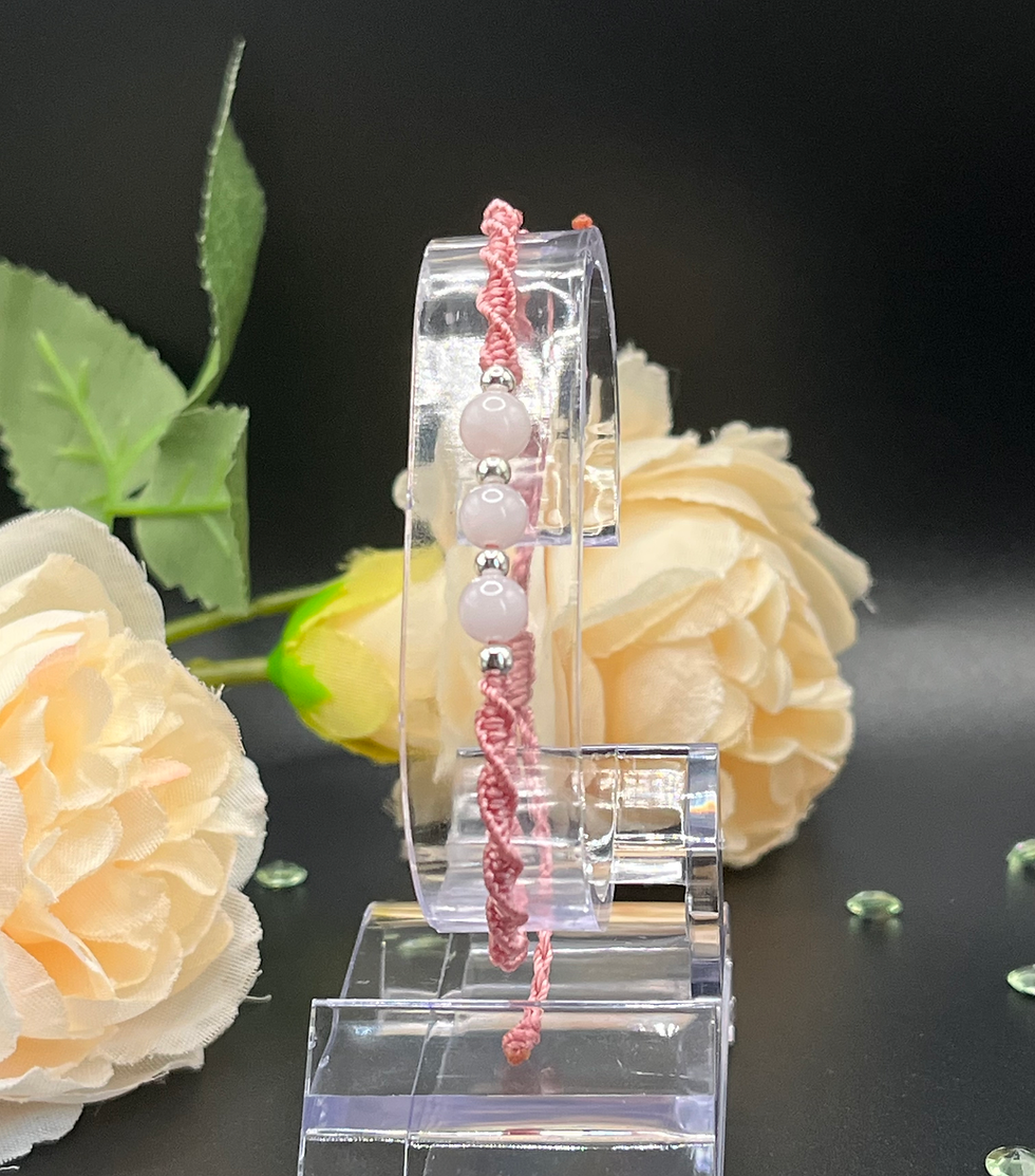 Thumbnail: Handmade macrame boost bracelet - heart