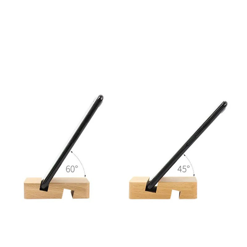 Thumbnail: Dual-Slot Wooden Phone Stand