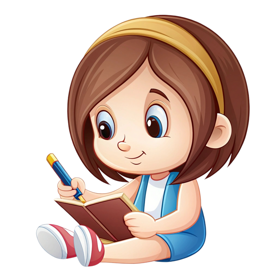 —Pngtree—cute cartoon child writing on_19293951.png