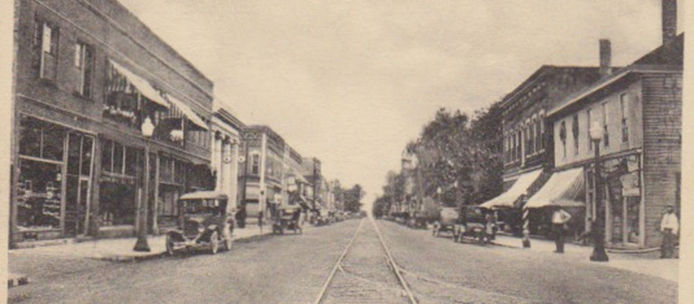 Walking Main Street on a summer day in the 1920s