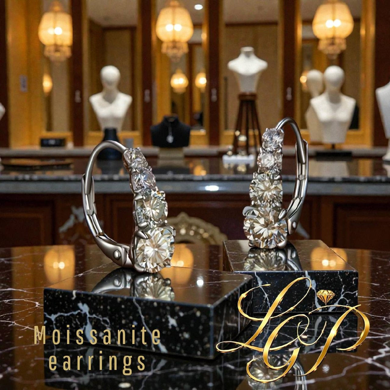 LGP Lumière Moissanite Hoop Earrings
