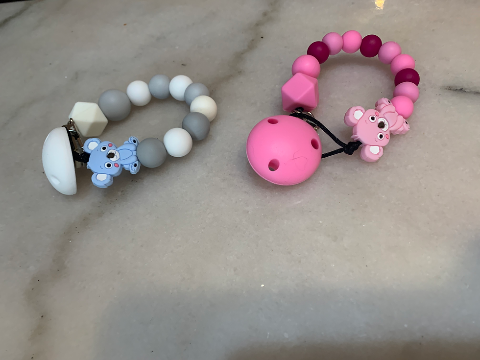 Pink koala dummy clip
