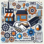 DALL·E 2024-07-28 18.02.56 - A vector image representing support for small and medium ente