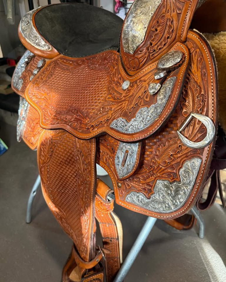 Thumbnail: 16” Billy Royal Show Saddle- Western Pleasure