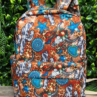 Thumbnail: Medium Multi Print Cowgirl Backpacks