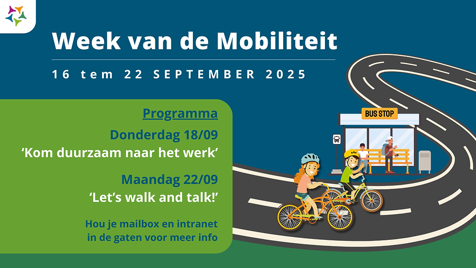 Afbeelding van de aankondiging van de Week van de Mobiliteit in het Nationaal MS Centrum