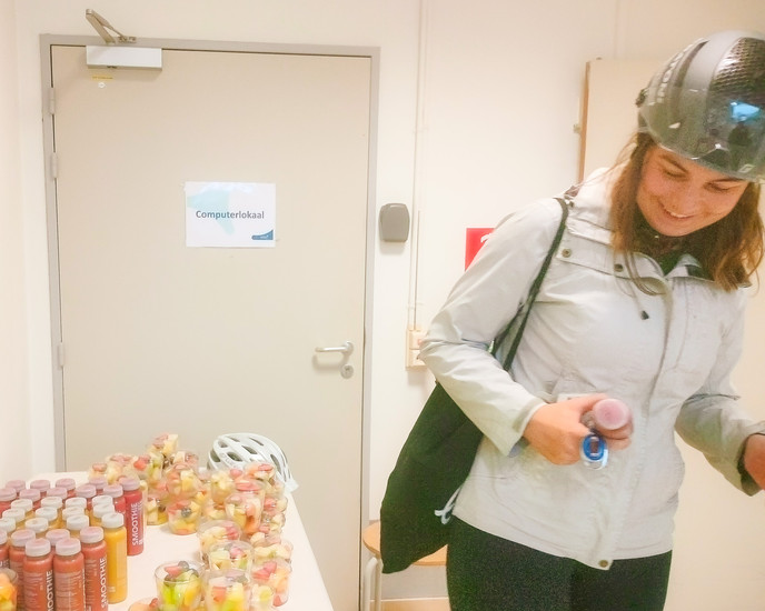 Nog meer fruit en smoothies in het NMSC n.a.v. de Dag van de Duurzame Verplaatsing