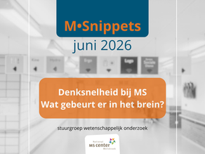 Denksnelheid bij MS: wat gebeurt er in het brein?