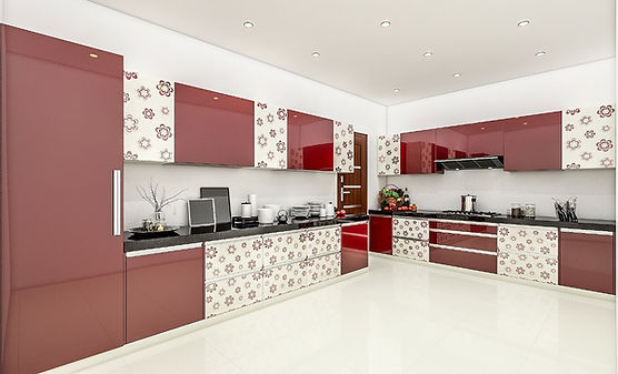 ACRYLIC MODULAR KITCHEN