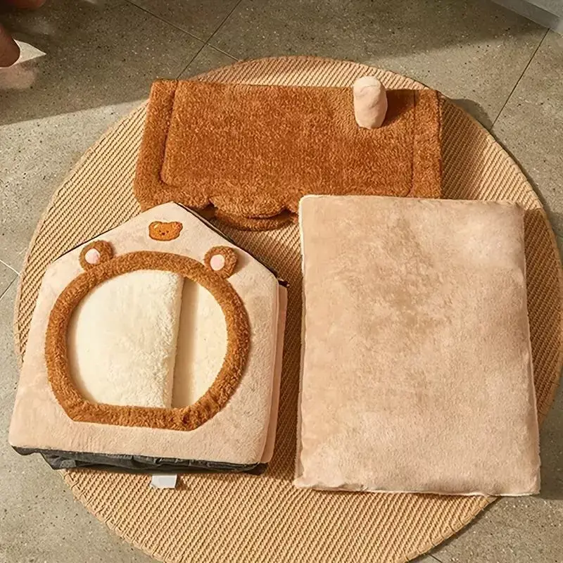 Miniatura: Cama Removível Lavável Quente e Peludo para Cachorro e Gato