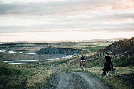 Horseback in stunning landscape
