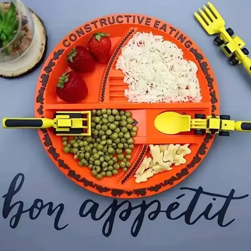 Thumbnail: Kletshuts™ CarCutlery: Kinderen Bouw Bestek Set