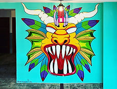 Mural de Diablico en Canova Hospedaje