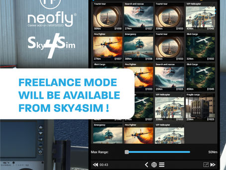 NeoFly4: Freelance will be available from Sky4Sim