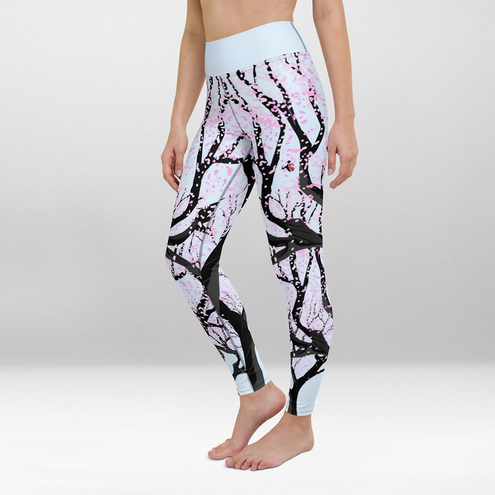 Thumbnail: shapeit gym and street wear Cherry Blossom exercise leggings. #FITGIRL