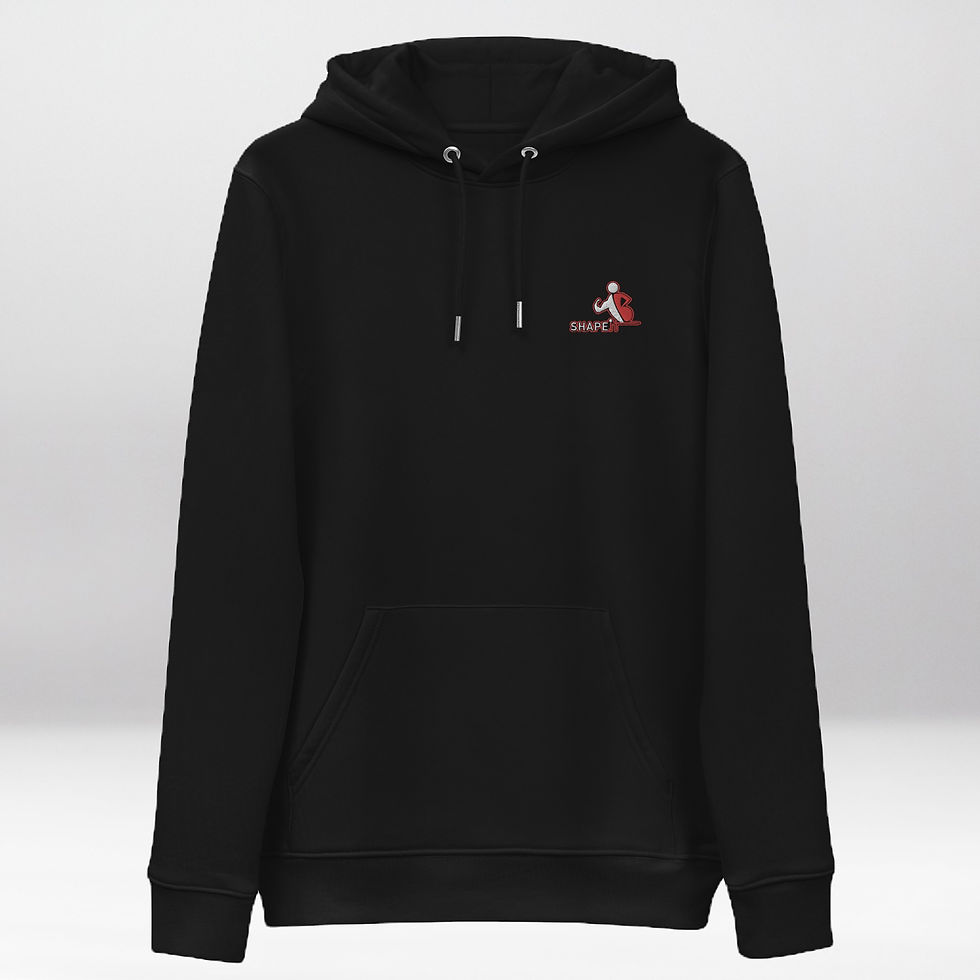 shapeit gym & street wear Shapeit Broderie Coton Organique Street cut Hoodie - Black