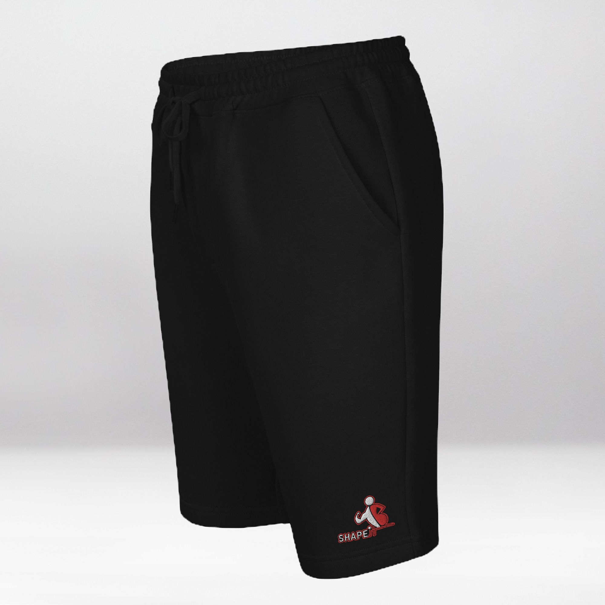 Shapeit Gym @ Street Wear - Men's Black Broderie fleece shorts - Shapeit
