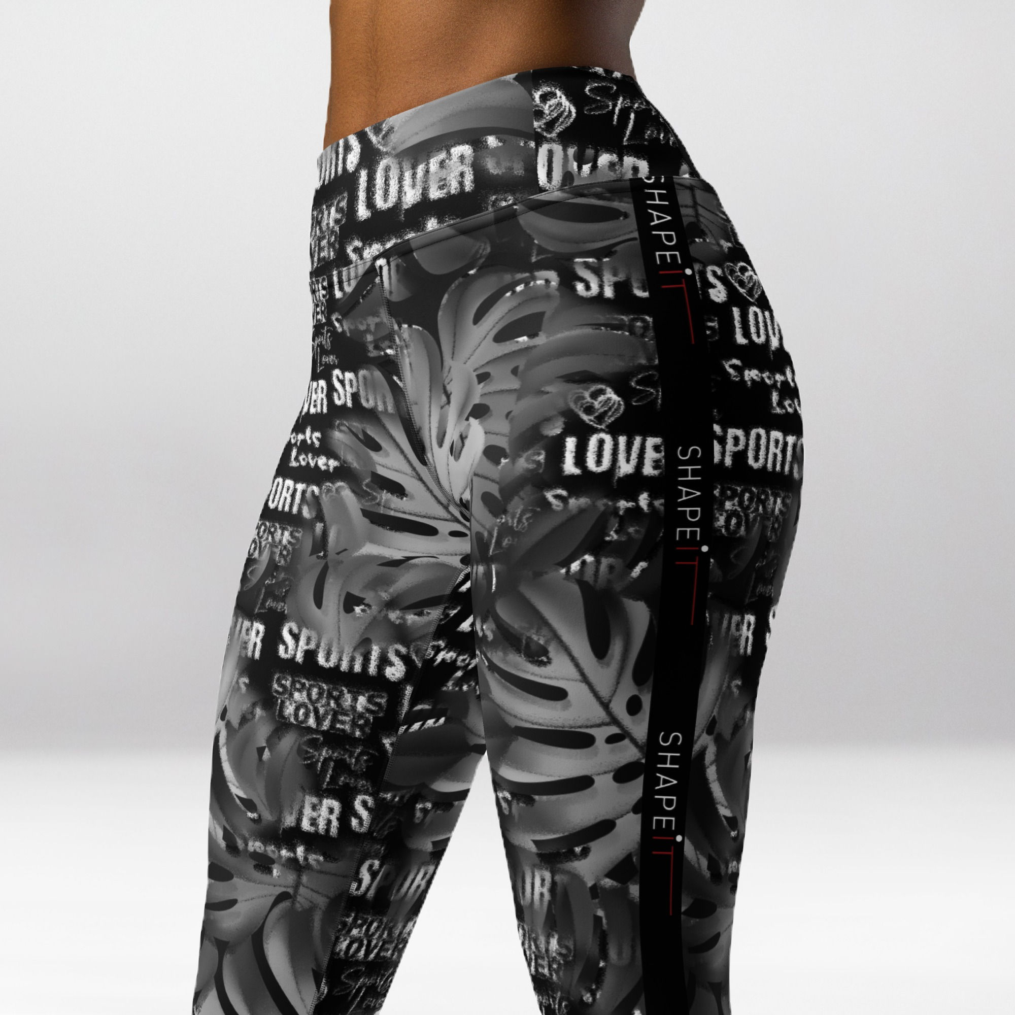 Shapeit Gym & Street Wear - Black Sports Lover exercise leggings. #FITGIRL