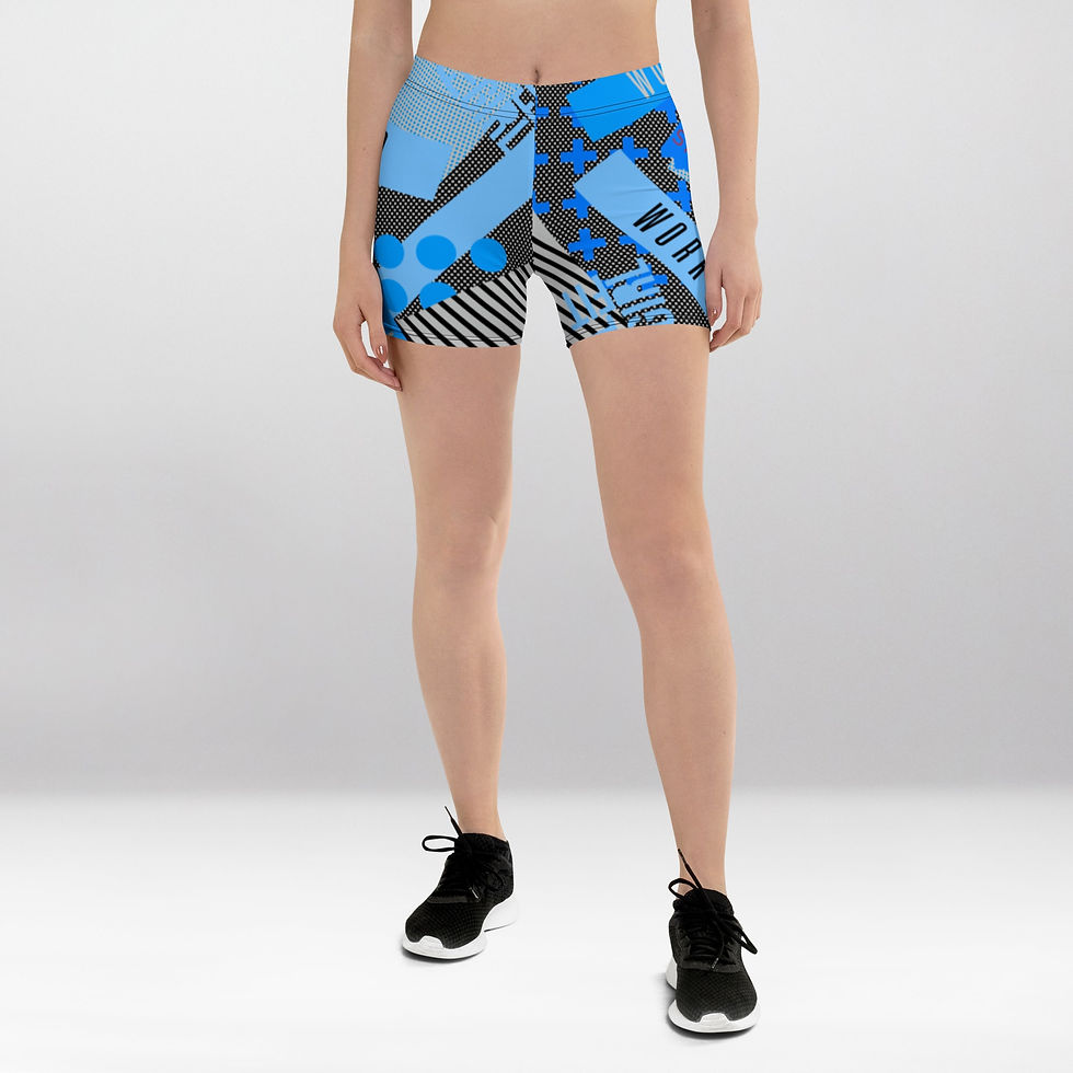 Miniature : shapeit gym & street wear Blue Cross Booty Shorts