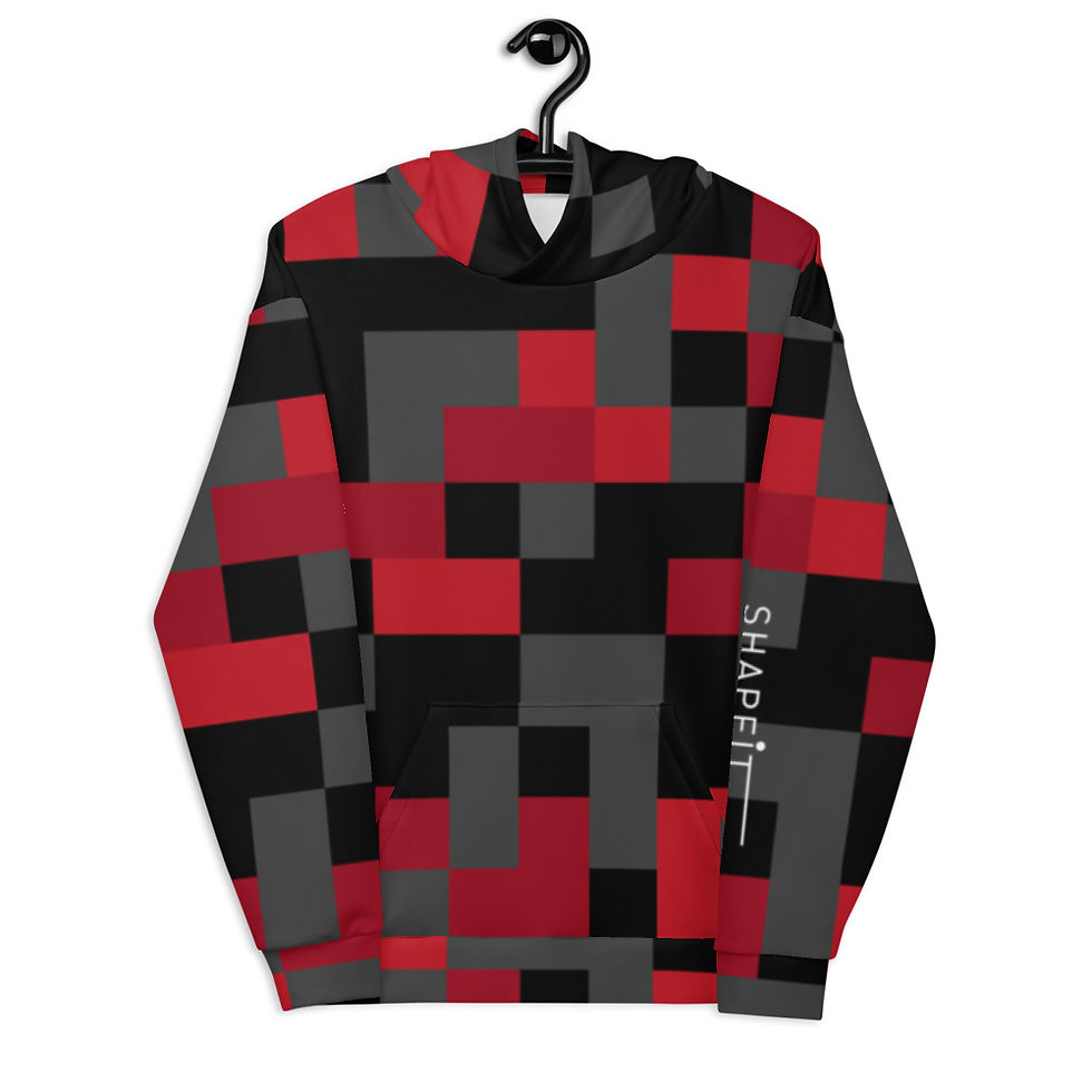 Thumbnail: shapeit gym and street wear Pixel Red Premium Hoodie