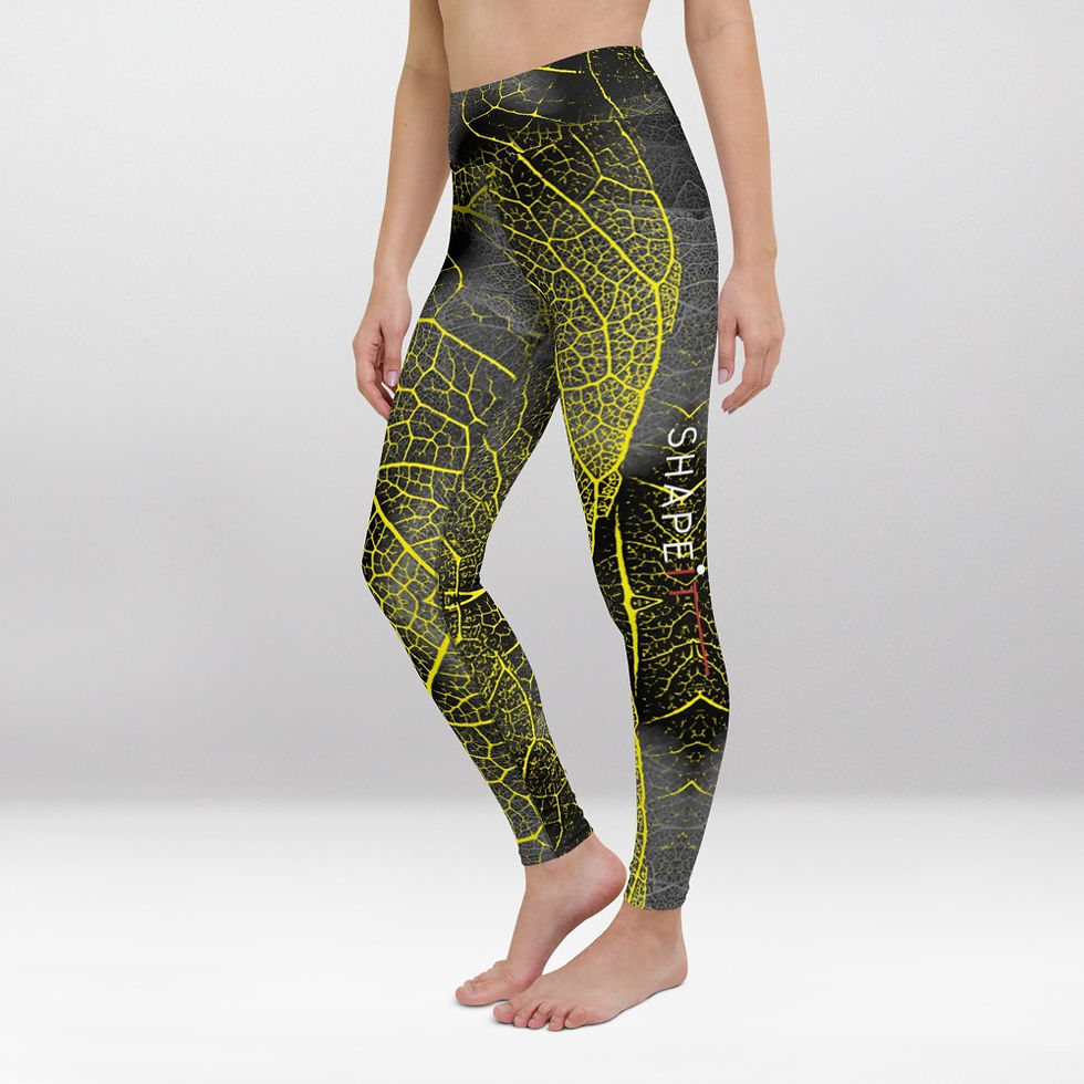 Thumbnail: shapeit gym & street wear Golden Leaf exercise leggings. #FITGIRL