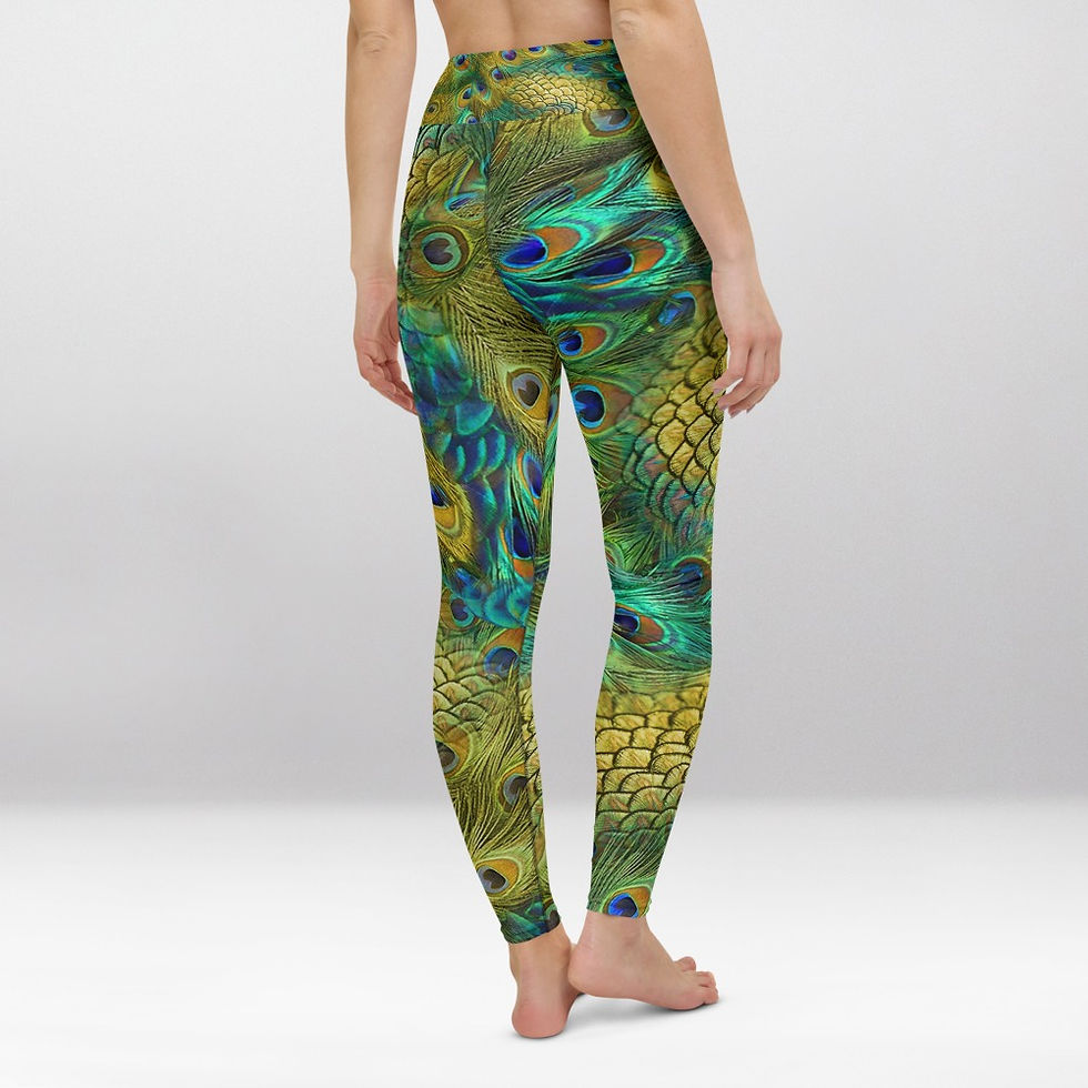 Thumbnail: shapeit gym & street wear Peacock Green exercise leggings. #FITGIRL