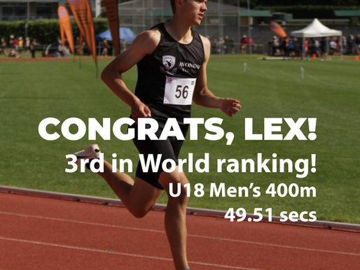 Lex Revell-Lewis ranks 3rd in world for 400m