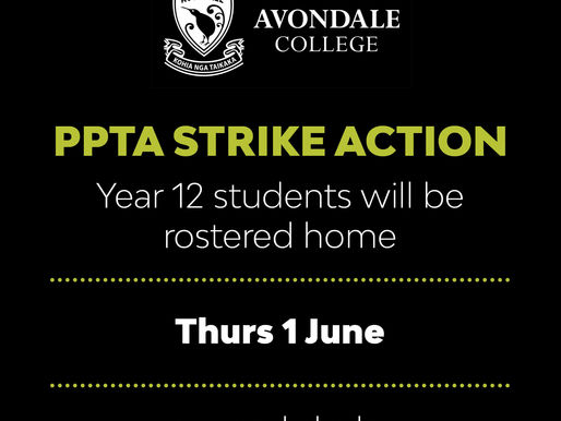 PPTA strike action: Year 12s rostered home Thu 1 Jun