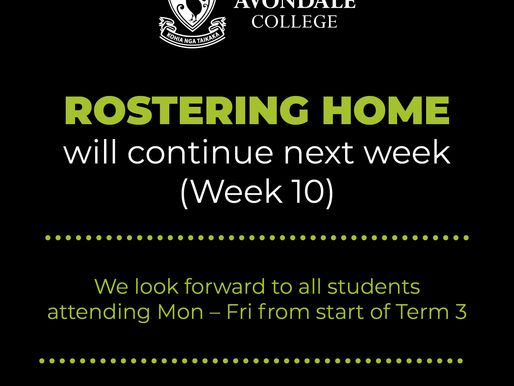 Rostering home will continue next week