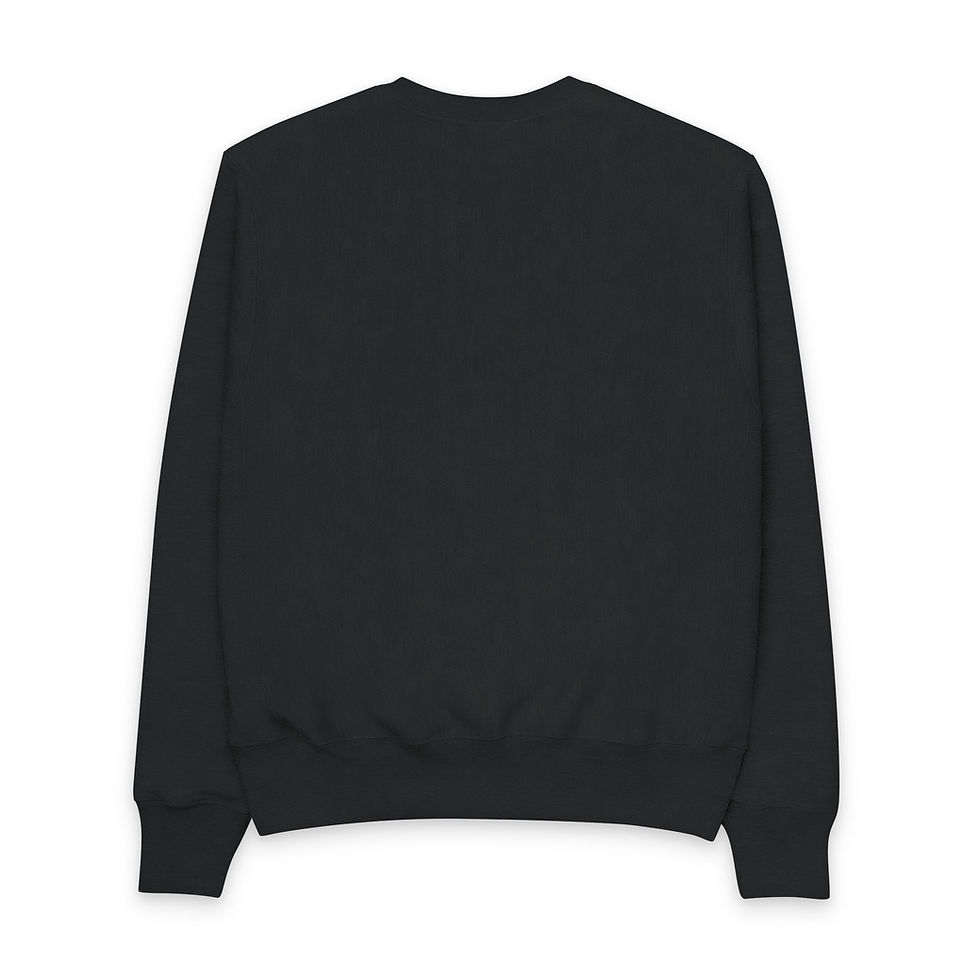 VAGY logo embroidery on black Champion sweatshirt