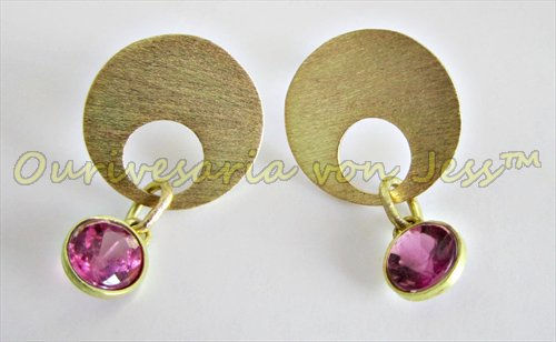Brinco 18k Turmalina Rosa
