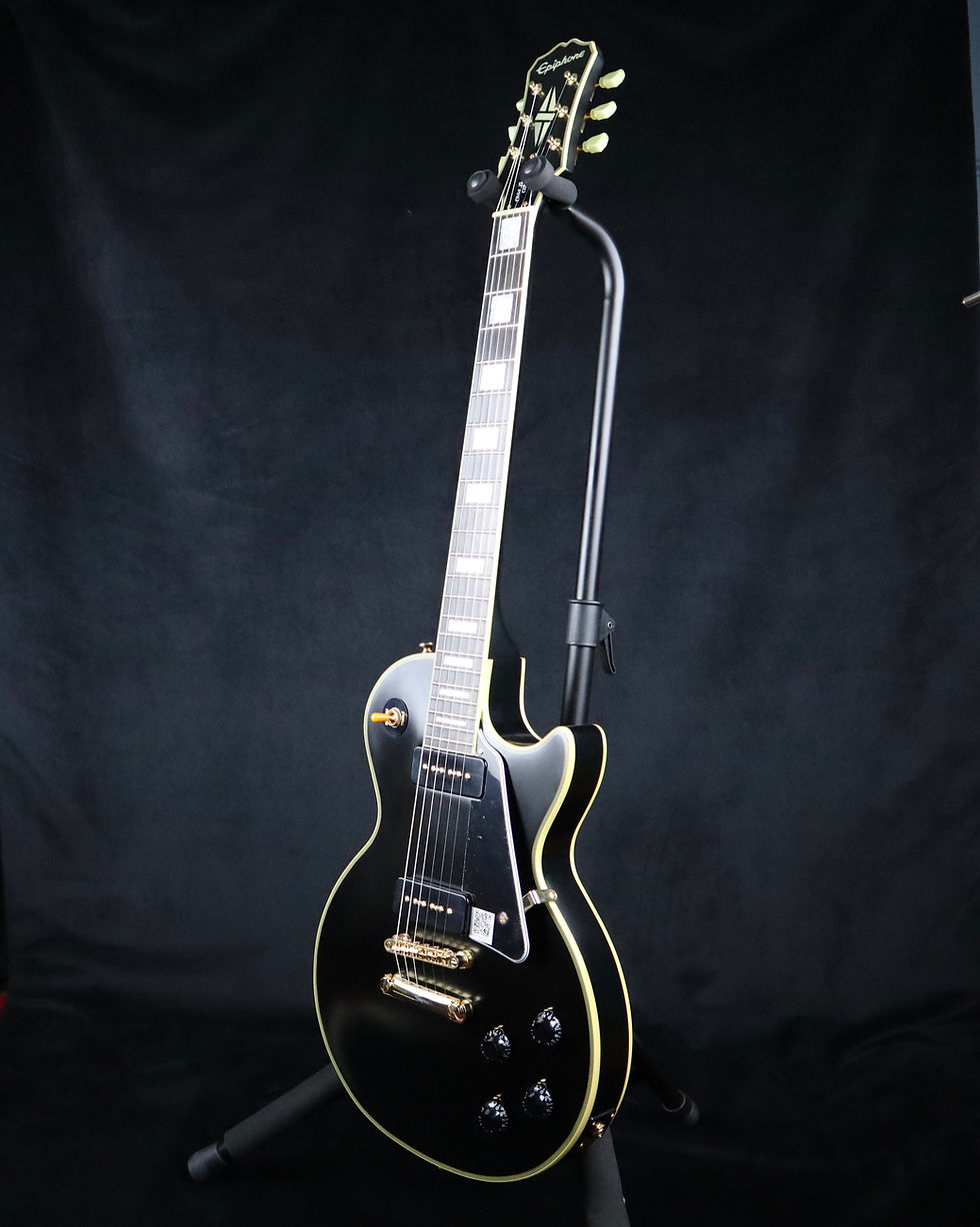Thumbnail: SOLD - 2017 Epiphone Inspired by 1955 Les Paul Custom - Ebony - New factory 2nd