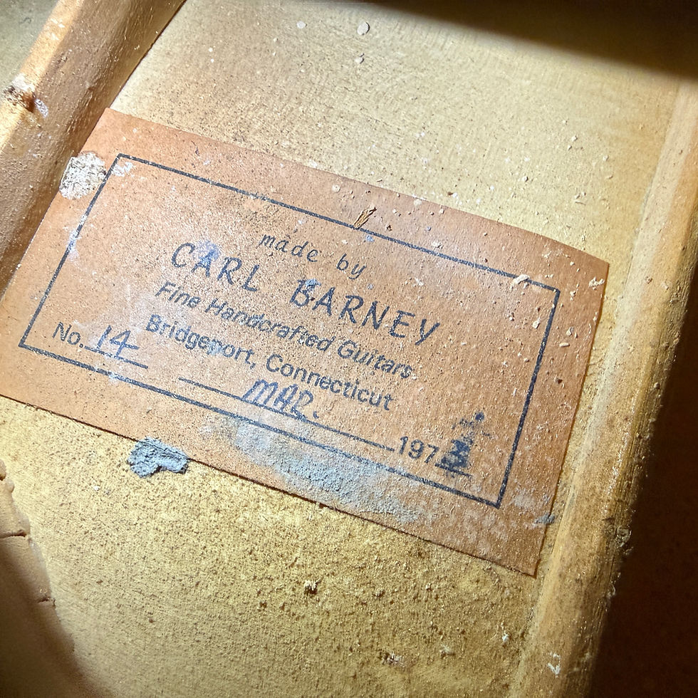 Thumbnail: 1973 Carl Barney 7-string Archtop made for Bucky Pizzarelli